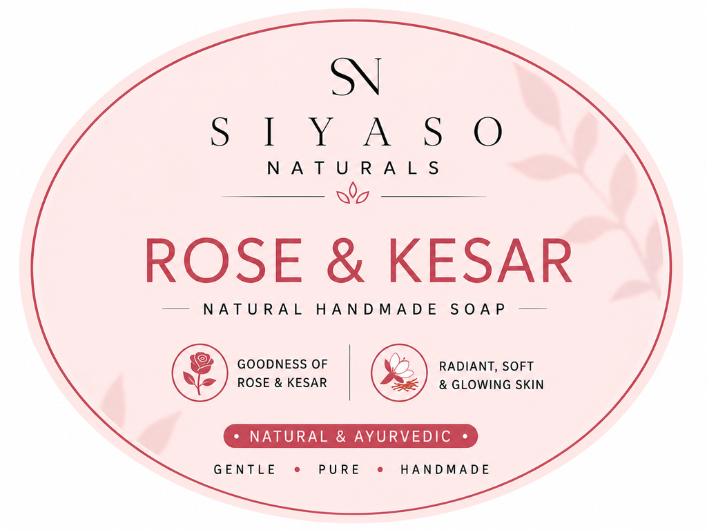 Rose & Kesar (Saffron) Handmade Soap | Siyaso Naturals