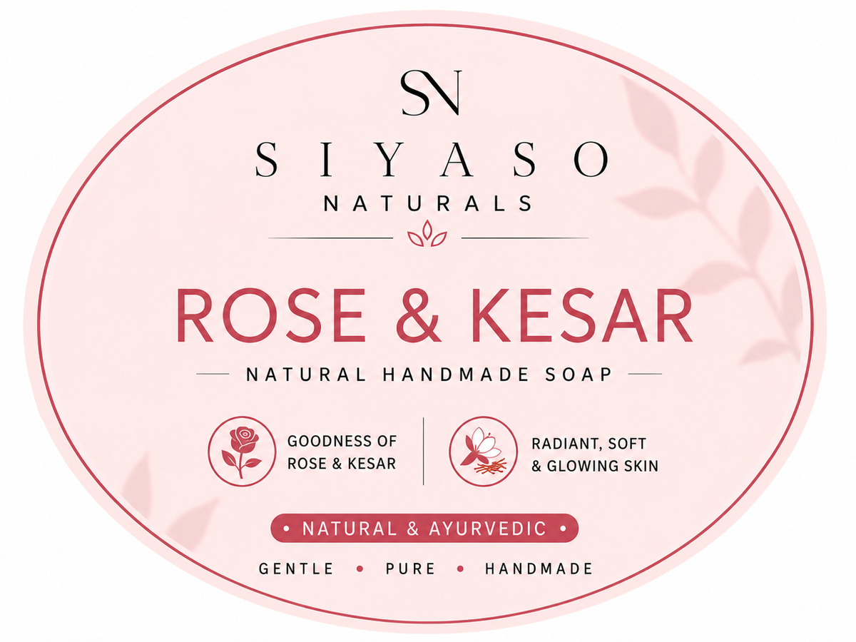 Rose & Kesar (Saffron) Handmade Soap | Siyaso Naturals